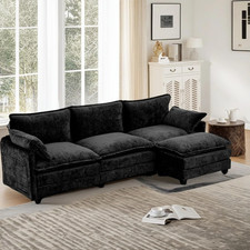 Modular Sectional Cloud Couch, 113" L Shaped Sectional Comfy Couchs for Living R