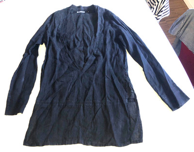 DIRK BIKKEMBERGS Kleid Damen Sommer Leinen Damenkleid Gr. 42