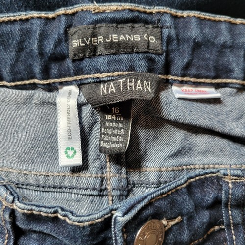 Silver Jean Company Nathan Skinny Slim Fit Größe 16 dunkle Waschung - Bild 5 von 5