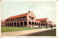 Hotel Castaneda Las Vegas NM Phostint Postcard c. 1910 Fred Harvey House