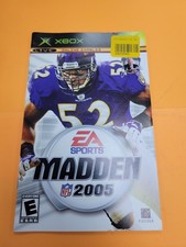 Madden 2005 Football 05 NFL XBOX Instruction Manual Only