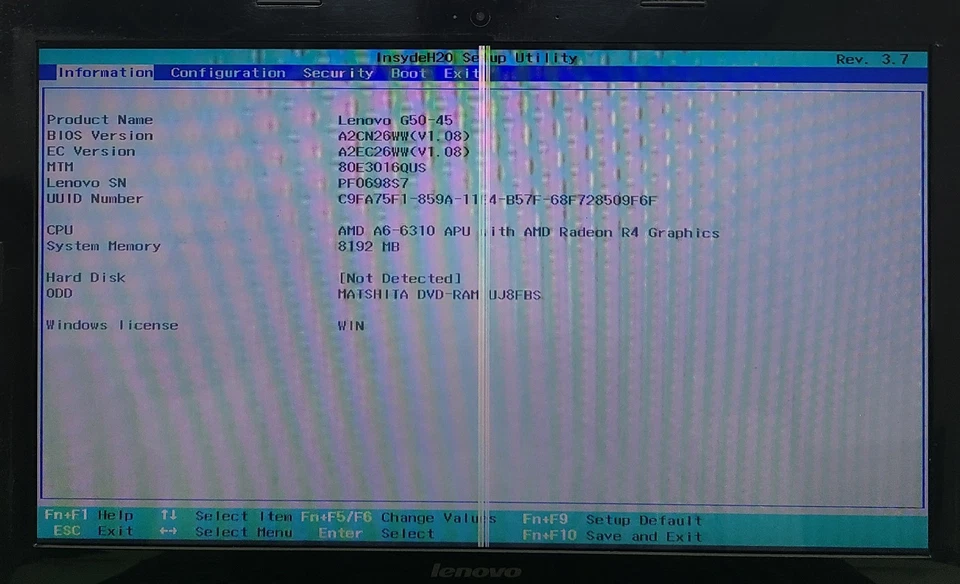 Portátil Lenovo G50-45 15.6" AMD A6-6310 8GB RAM SIN HD/OS/BATT Pantalla defectuosa (FL) Foto 2 de 4