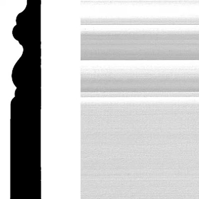 5/8 In. X 4 In. X 96 In. Primed MDF Baseboard Moulding (1-Piece   8 Total Linear