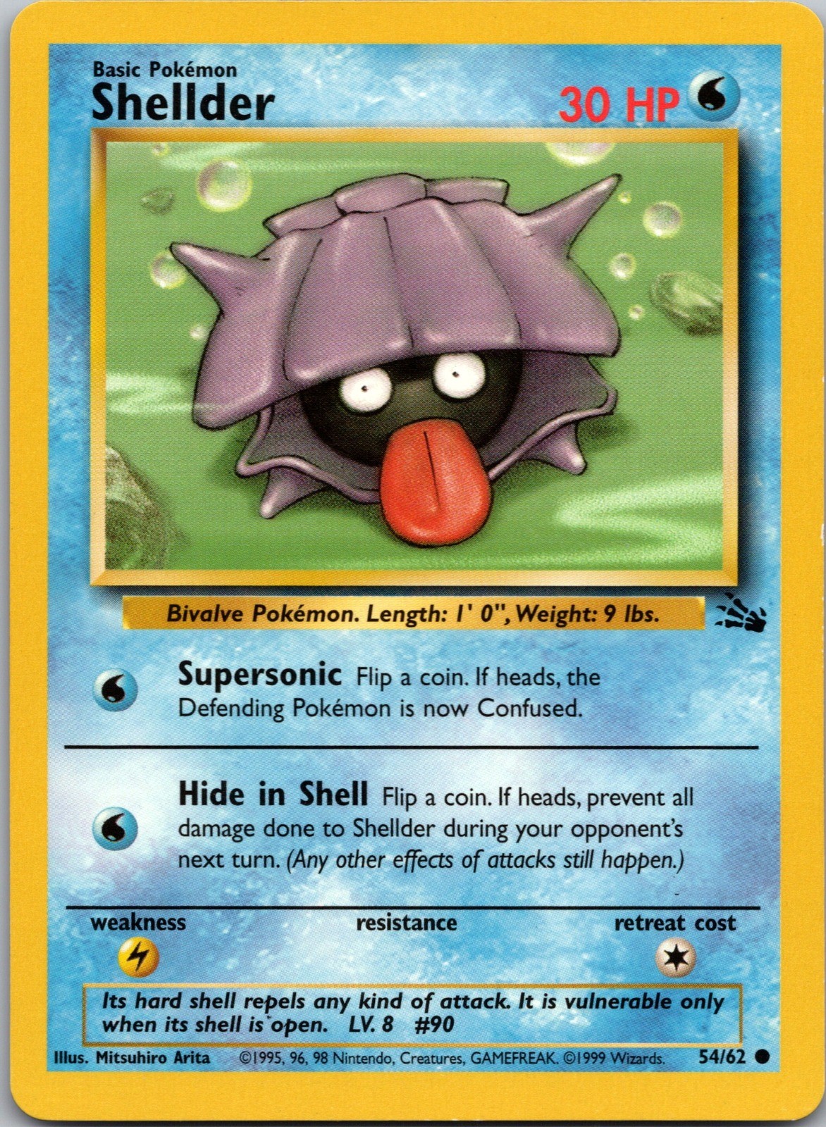 Shellder 54/62 Fossil Unlimited NM
