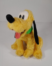 Disney Store Pluto Plush Fuzzy Furry Puppy Stuffed Animal Doll Bean Bag NWT