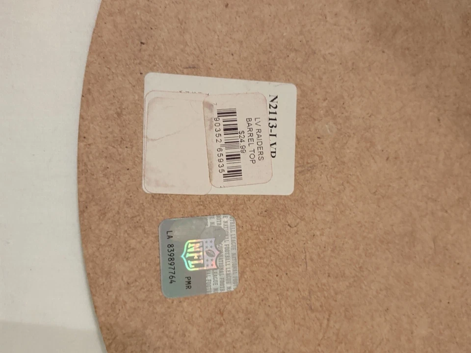 NFL Las Vegas Raiders Barril Top Establecido Letrero 15" de Diámetro Foto 4 de 4