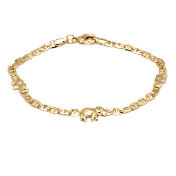 Alternate view of 18k Gold Plated Elephant Bracelet Unique Gift For Women, Stylish Elephant Jewe