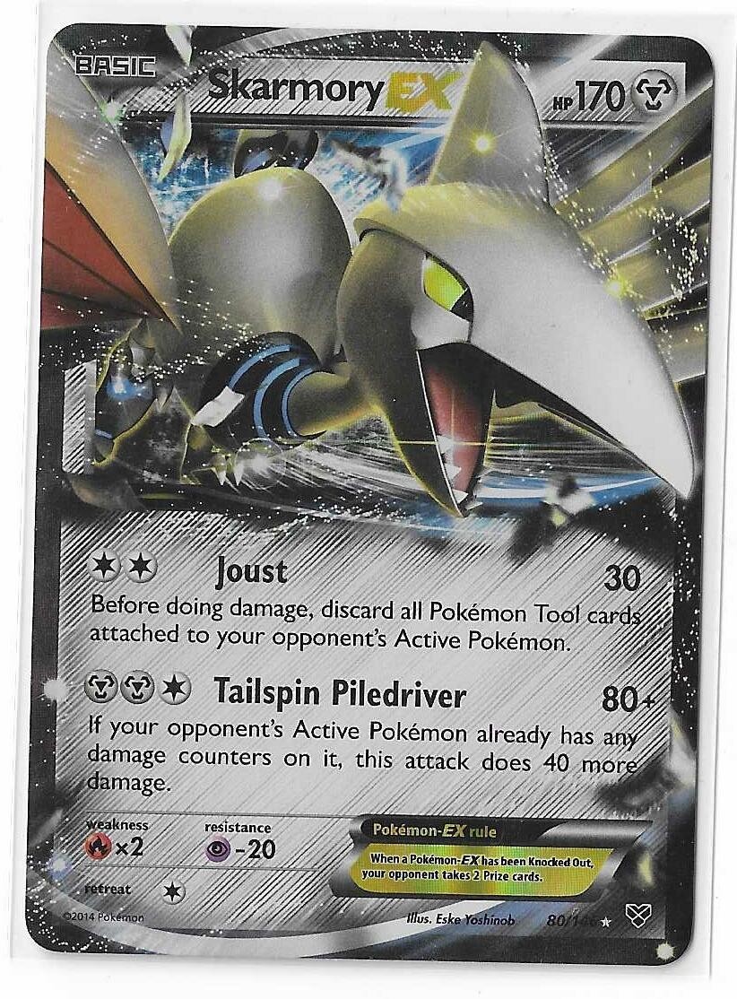 Skarmory EX 80/146 XY Base Set Ultra Rare Holo Pokemon TCG Card NM