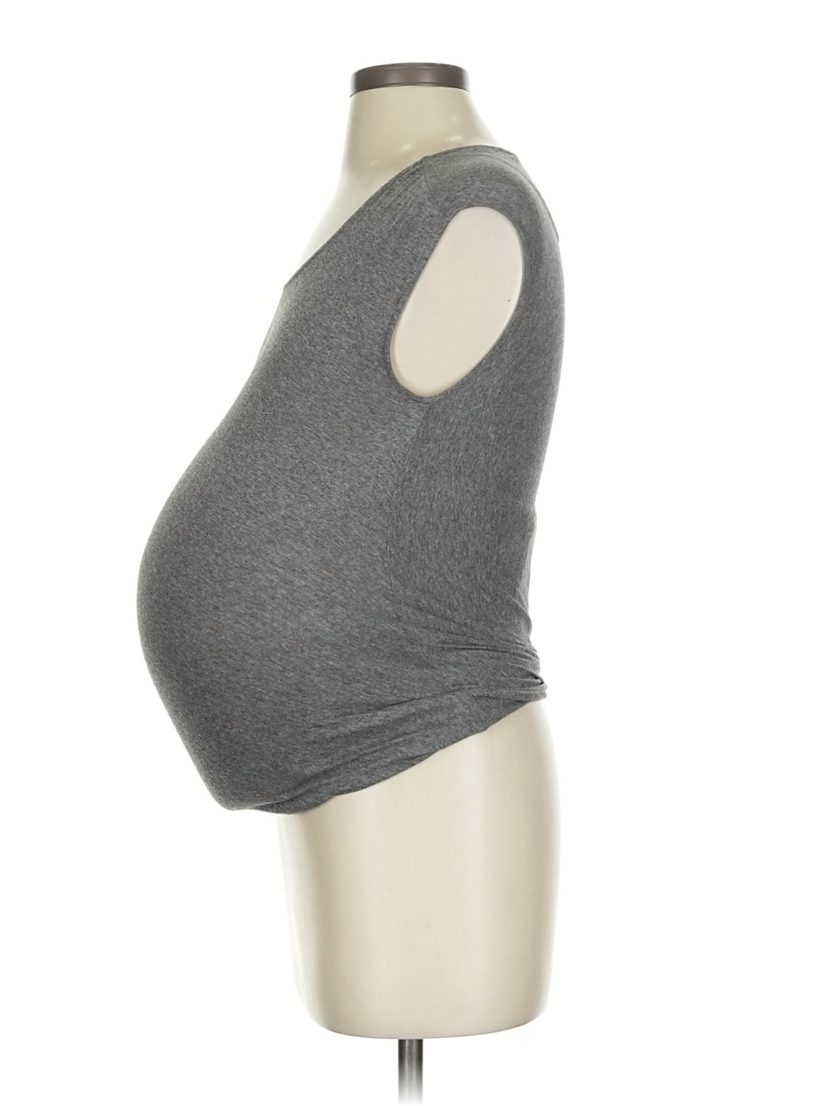Luxe Essentials for a Pea in the Pod Women Gray Sleeveless T-Shirt XS Maternity thumbnail 4