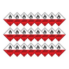 Spontaneously Combusible 4 HazardDiamond Multi Pack 100mm x 100mm Vinyl Sticker