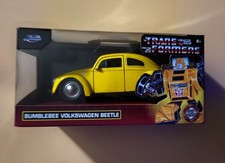 JADA 1:32 TRANSFORMERS BUMBLEBEE VOLKSWAGEN BEETLE retro