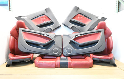 08-12 Audi B8 A5 S5 Complete Interior Front & Rear Seat Door Panel Set Red OEM