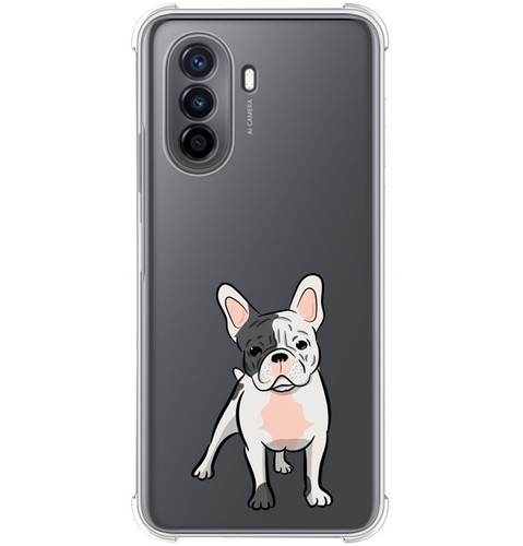 JIAFEI Custodia Per Huawei Nova Y70 Con Bordo Dorato | Cover TPU Morbida Viola