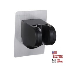 Shower Head Holder Strong Adhesive No Drilling Wall Mount Adjustable 1 Black
