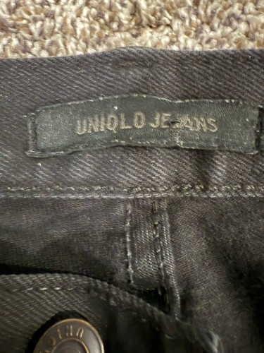 Uniqlo Selvedge Jeans Men Size 36 x 34 (38 x 33) Black Slim - Picture 2 of 7