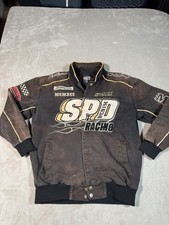 Vintage South Pole Racing Jacket Size Medium Crazy Fade Distressed