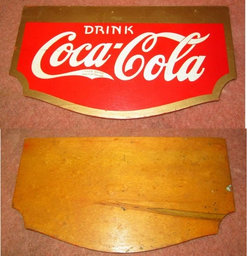 R-A-R-E VINTAGE COCA COLA SIGN FOR WOODEN WOOD KAY MENU DISPLAY