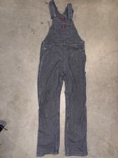 Dickies Overalls Hickory Stripe Railroad Train Conductor Denim 42x30 Meas. 42x28