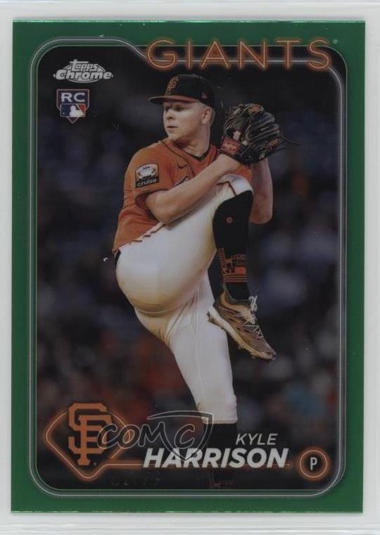 2024 Topps Chrome Green Refractor 67/99 Kyle Harrison #191 7wf