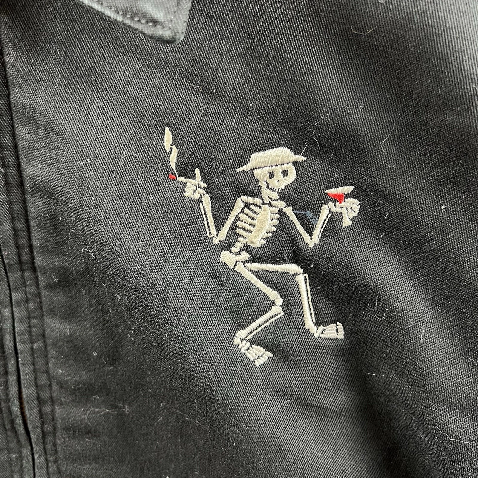 Vintage Dickies Social Distortion Jacket Mens XL Black Lined Skully 90s Workwear image 5