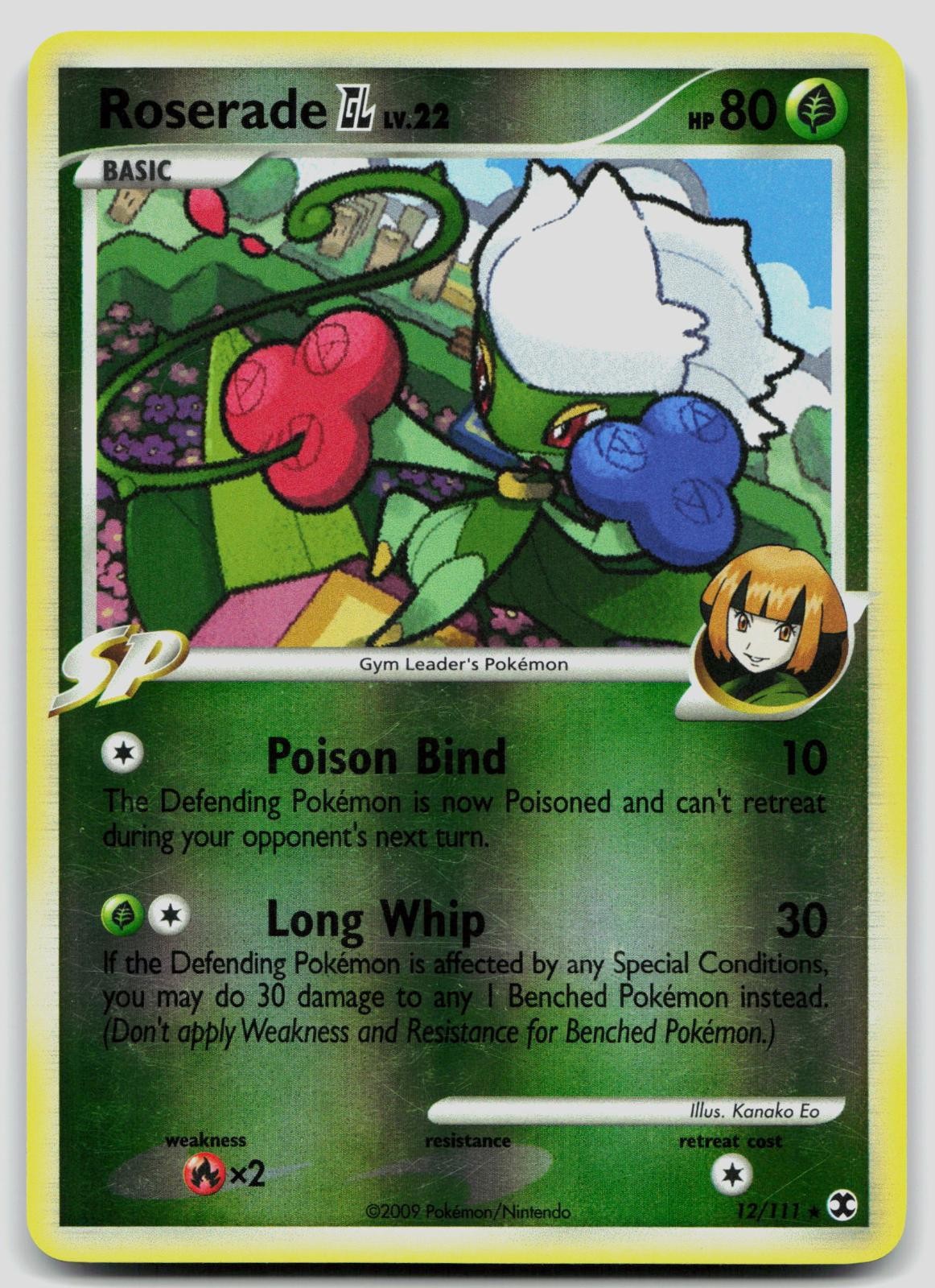 Roserade GL 12/111 Rising Rivals Reverse Holo Pokemon LP