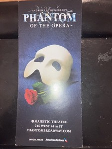 Phantom Of The Opera Broadway Flyer Vintage Majestic Theatre Affordable Rare