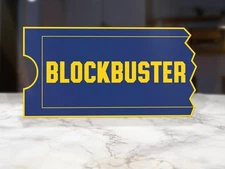 Blockbuster retro movie theater sign