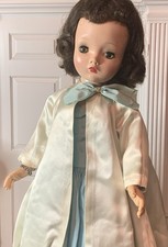 1956 Madame Alexander Brunette CISSY DOLL in Aqua/White THEATRE SET