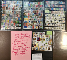 IRELAND 300+ stamps, 250+ different FRESH BARGAIN LOT! Limit 2 per buyer please