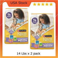 Purina Kitten Chow Healthy Development, Indoor Dry Kitten Food, Chicken, 14 lbx2 2.53 per pound