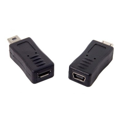 2 Pack Mini USB /Female to Micro USB /Female Extension Connector Adapter