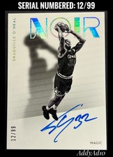 2018 Panini Noir Shaquille O'Neal Shadow Signatures On-Card Auto 12/99