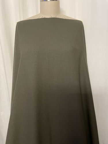 100% Scottish Wool High Twist Olive Green Fabric 2 Yards 23" Long & 60" Wide - Picture 6 of 8