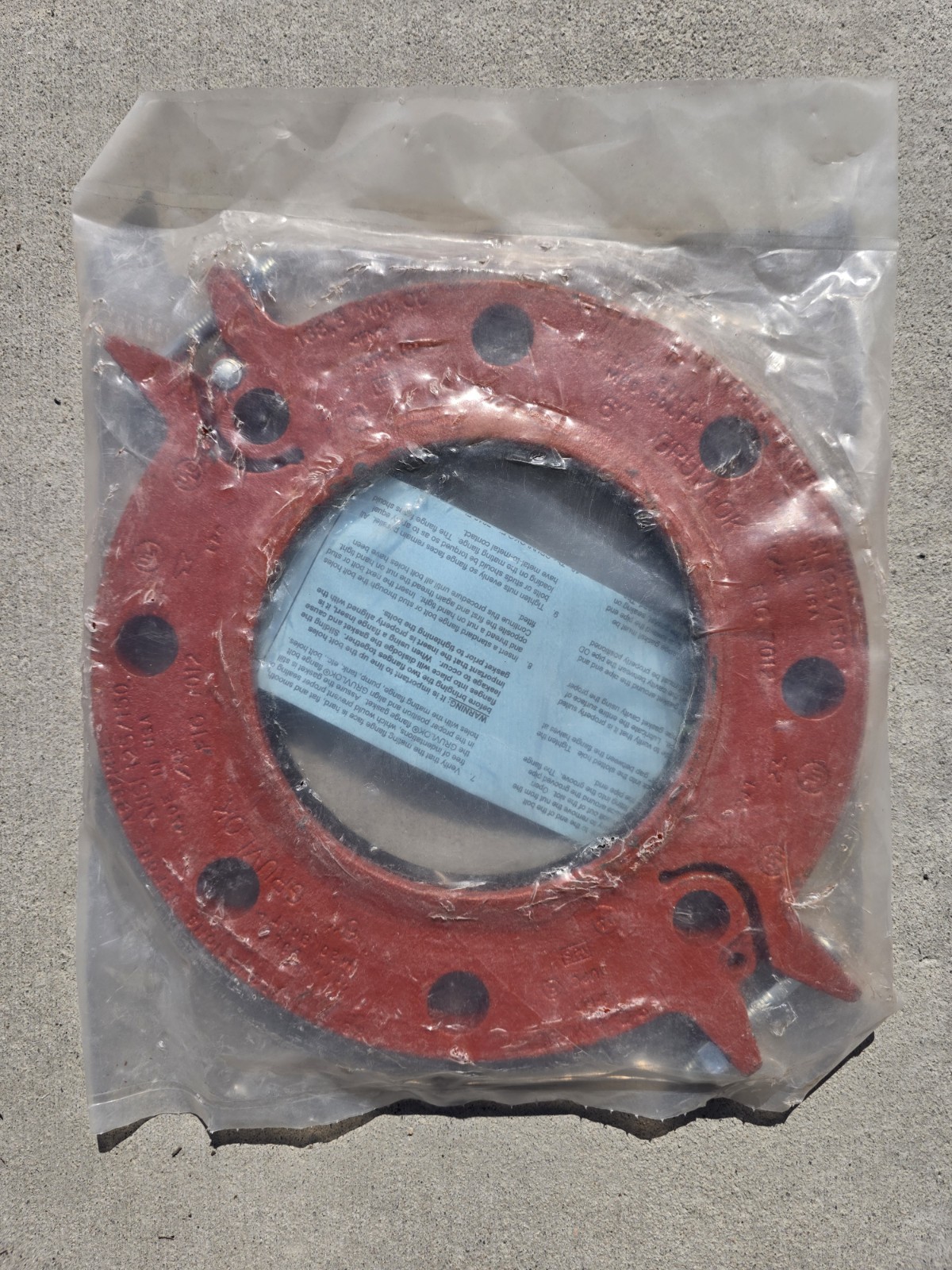 GRUVLOK ANVIL 6" GROOVED FLANGE ADAPTER FIG. 7012 W / EPDM GASKET 0390201184
