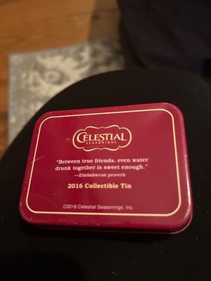 Vintage Celestial Seasonings Raspberry Zinger Tea Tin I combine shipping  EUC