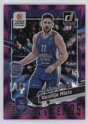 2023 Donruss EuroLeague Legends Purple Laser 20/99 Vasilije Micic Rookie RC 18ag