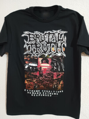 Vtg Brutal Truth Band Music Lover Cotton Black Full Size Unisex Shirt