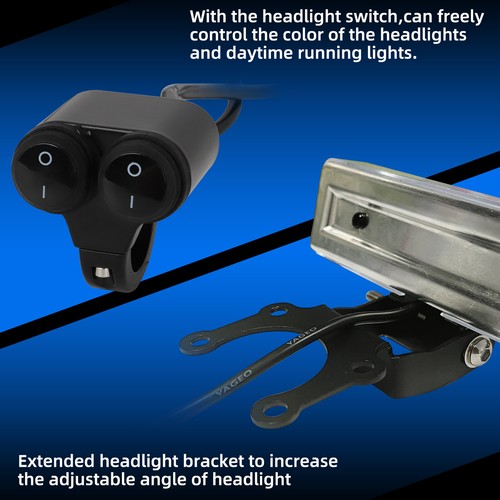 Motoparty Headlight Kit For Sur-Ron X260 & Talaria – 3-Inch Spot/Flood LED Pods, 6000-6500K White, Aluminum Housing