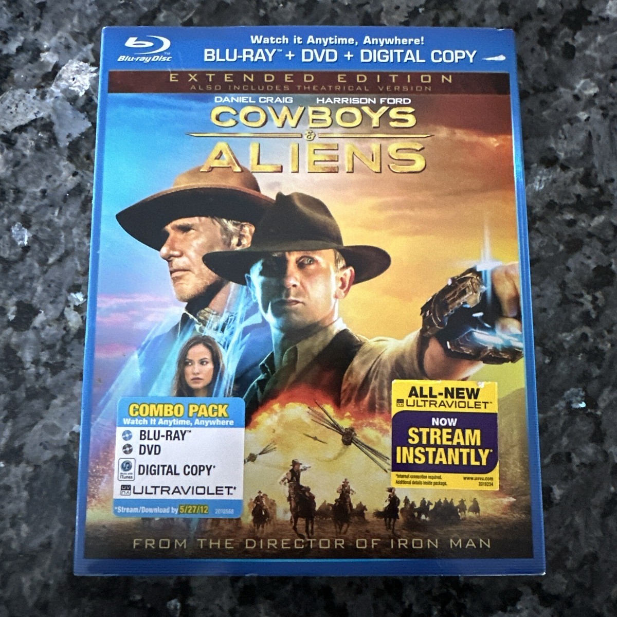 COWBOYS AND ALIENS (2 disc BLU-RAY / DVD SET) Harrison Ford w