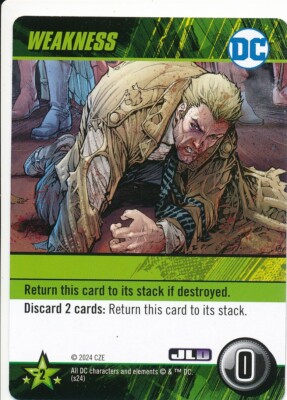WEAKNESS DC Comics Deck Building Game card JUSTICE LEAGUE DARK JOHN CONSTANTINE
