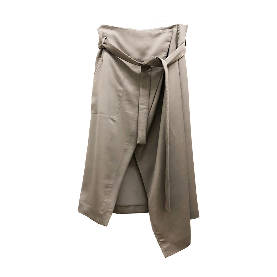 Heike Jarick Taupe Wrap Skirt