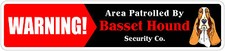  Aluminum Warning Area Patrolled By Basset Hound 4"x18" Metal Novelty Sign