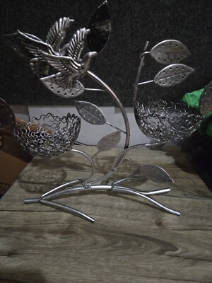 Relaxdays Jewelry Tree, 88 Holes for Earrings, 3 Ring Bins, Iron.