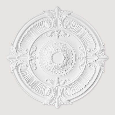 Deckenrosette Polyurethanharz - hochwertige Deko 'Aero Orchidee' Durchmesser 66 cm