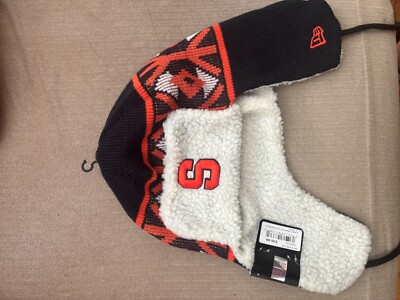 NCAA SYRACUSE ORANGEMEN NEW ERA TRAPPER KNIT HAT ONE SIZE