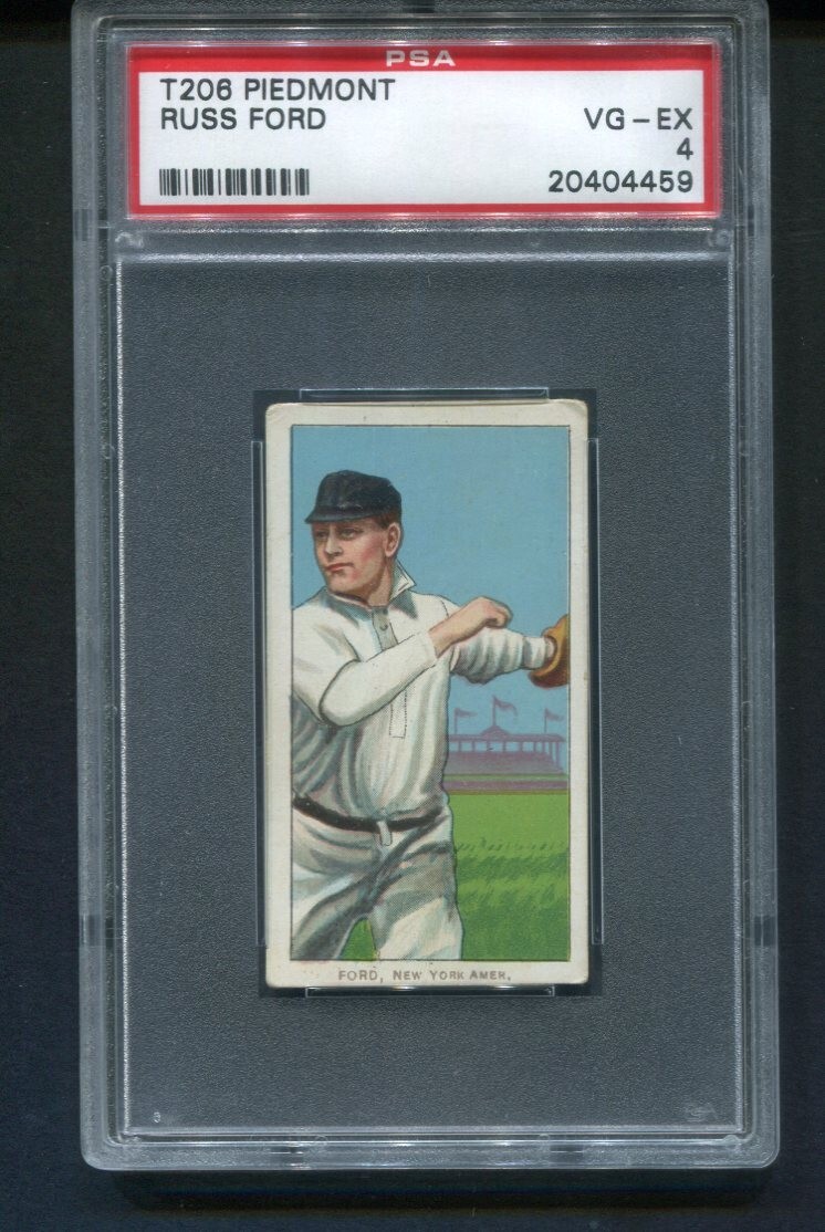 1909-11 Piedmont T206 Russ Ford New York Americans PSA 4