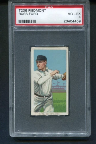 1909-11 Piedmont T206 Russ Ford New York Americans PSA 4