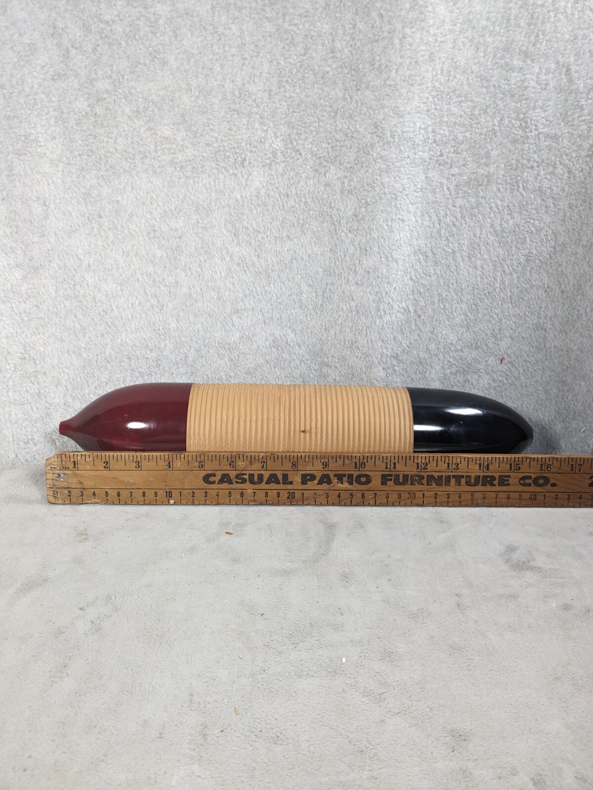 Hand Made Hand Painted Wood 16 in. Guiro Percussion Instrument Vintage