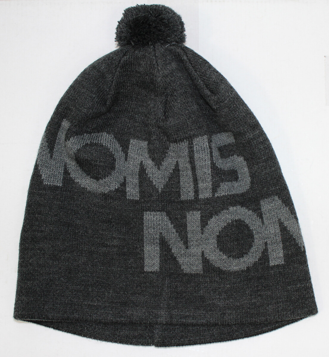 Вязаная шапочка Nomis Kuopio с помпоном, Один размер, O / S, Угольно -Вересковый, Серый / Черный, Новинка