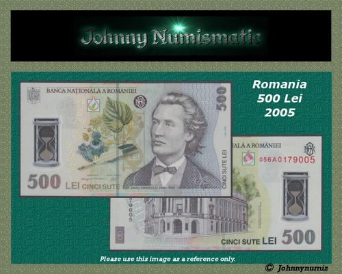 Romania 500 Lei  2005 !!!  UNC